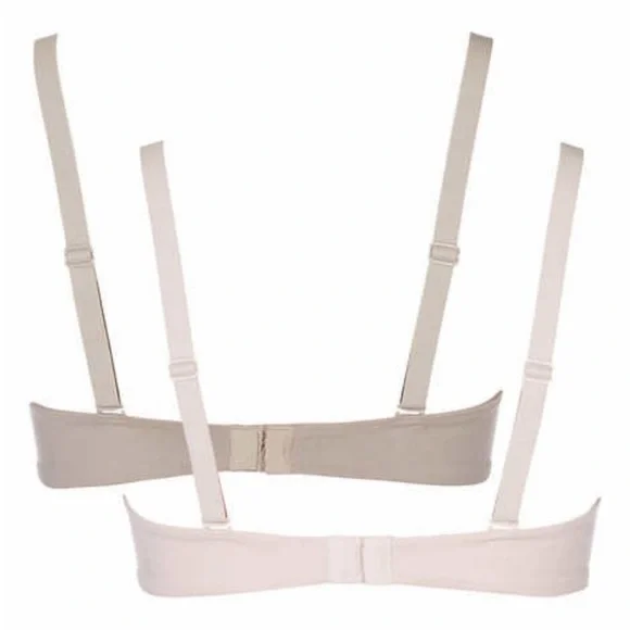 NWT Calvin Klein Ladies Wirefree Microfiber Bra 2 pk Pink & Gray 2-tone - Picture 4 of 6